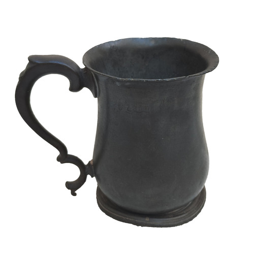 Antique pewter tankard large - pewter,