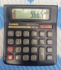 Vintage ' Casio MS-8L Calculator Solar Cell ' Tested School Free Postage VGC