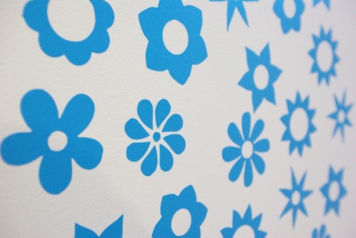 Flowers wall art vinyl - wall,