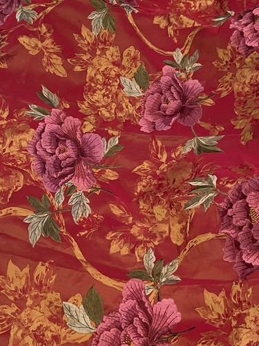 Vintage french textile - french, silk