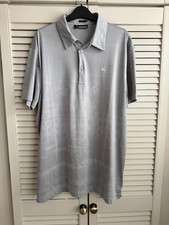 J Lindeberg Rui Regular Fit Grey Polo Shirt - Mens Size XL Extra Large