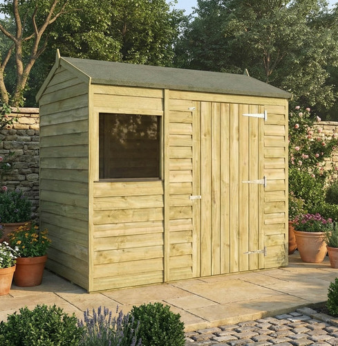 Wooden garden shed reverse - garden,