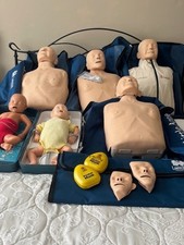 Resuscitation Manikins with spare parts and carry bags, used, good condition. 