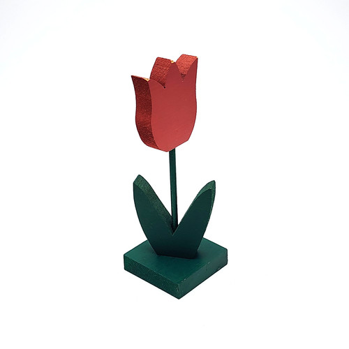 Handmade wooden tulip figurine - wooden,