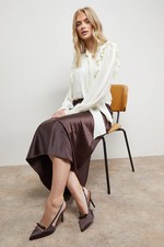 Oasis Chocolate Court Shoes