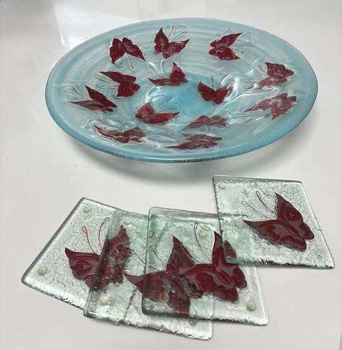 Handmade fused glass butterfly - handmade,