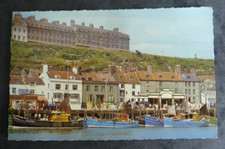 WHITBY, HARBOUR AND WEST CLIFF. VINTAGE POSTCARD#PT19956. 1964 WHITBY cancel