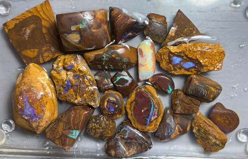 Piece boulder opal rough - 23-piece, &