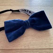 Vintage bow tie blue - bow, velvet