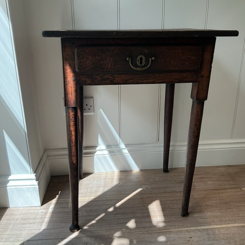 Antique george oak side table - antique,