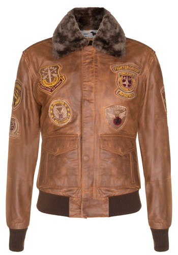 Men brown leather aviator - brown,