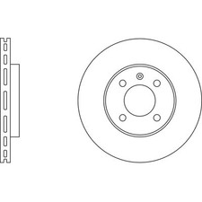 2x Brake Discs Vented For VW