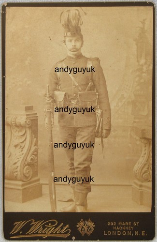 Cabinet card military rifle - cabinet,