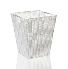 Waste Paper Bin White Resin