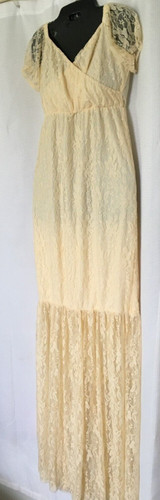 Lace maxi stretch dress - dress, size