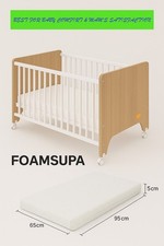 FOAMSUPA Eco Fibre Quilted Baby Mattress – Breathable, Firm, Hypoallergenic
