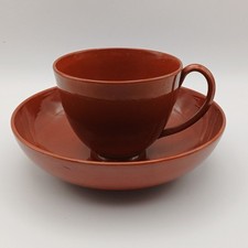 Sarreguemines Pottery Terre Carmelite Cup & Saucer c1810-1830