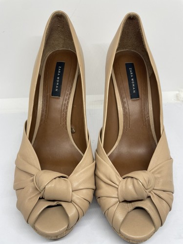 Zara women nude leather - zara,
