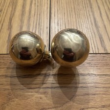 2 Antique Brass Bed Knobs 60mm