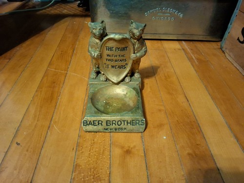 Antique plaster baer - plaster, brothers