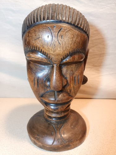 Tribal wooden head carved - tribal,
