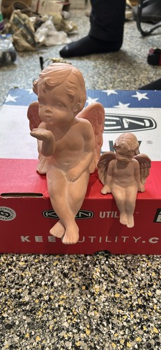 Vintage terracotta cherub - terracotta,