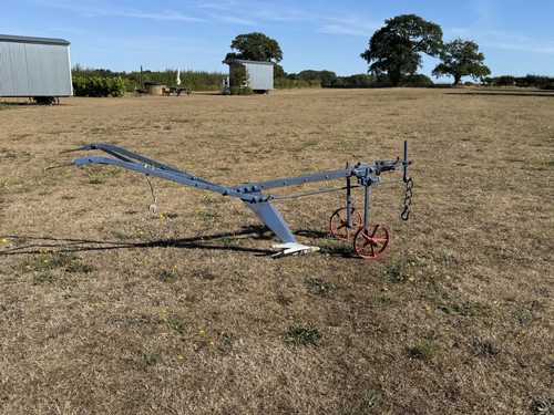 Antique horse drawn plough - horse,