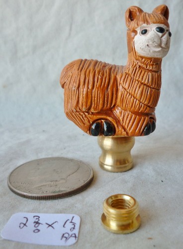 Lamp finial cast resin - lamp, alpaca