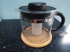 BODUM 1 Litre Le Pot INFUSER TEAPOT No.1  with CORK STAND by G. Jorgensen * VGC
