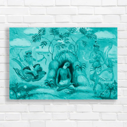 Vibrant tropical jungle teal - vibrant,
