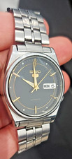 Vintage Seiko 5 Auto 7S26 Men’s Day/Date Dark Dial Wristwatch Working Japan