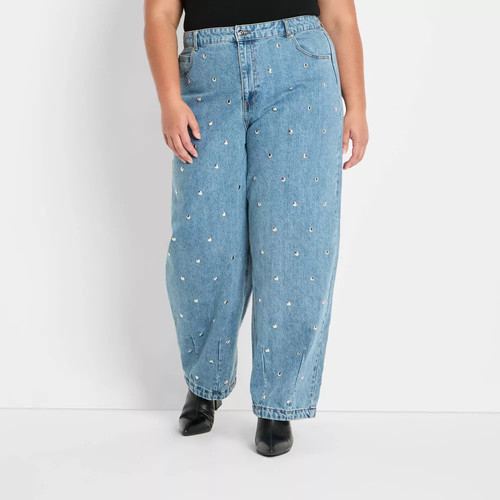 Women mid rise studded barrel - mid-rise,