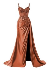 Satin Prom Dresses with Slit