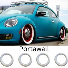 16" 4x WHITE WALL TYRE TRIMS Portawall FITS: BEETLE MGA MGC VW / Brand NEW UK