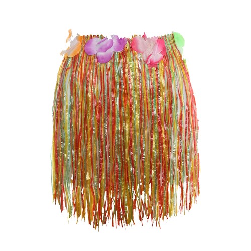 Multicolour hula grass skirt - multicolour,