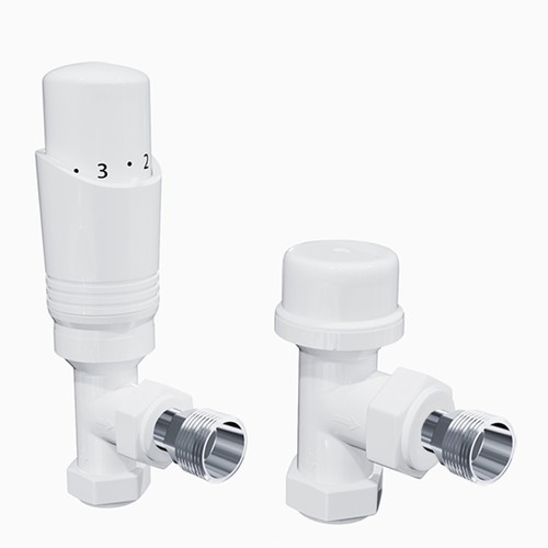 White thermostatic radiator - thermostatic,