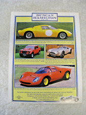 DUNCAN HAMILTON FERRARI 250 LAMBORGHINI LM002 AC COBRA FERRARI DINO ADVERT A4 XB