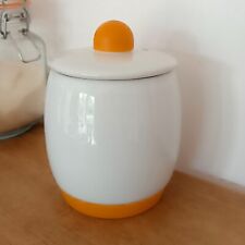 White/Yellow Ceramic Kitchen Storage Container Tea Coffee Sugar