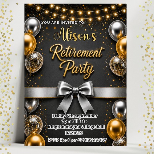 Personalised retirement party - personalised,