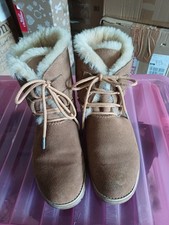 Emu Lace Up Chestnut Fully Sheepskin Lined  Boots.