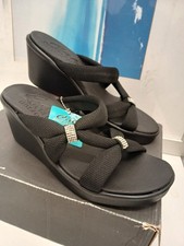 Womens Skechers Rumble On Cali Luxe Foam Designer Sandals Uk 6/39 New