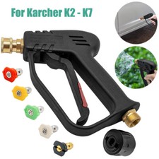 High Pressure Washer Trigger Gun W/ M22-14mm + 5 Nozzle Tips for Karcher K2- K7