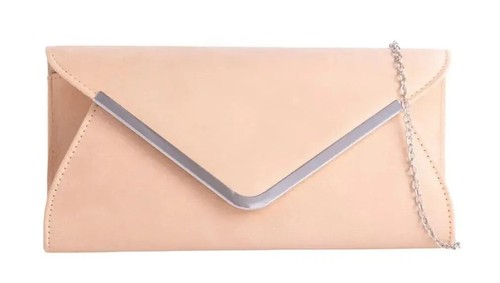 Women plain suede - suede, envelope