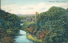 Fountains Abbey Surprise 1906 Postmark Woodbury Series 1202