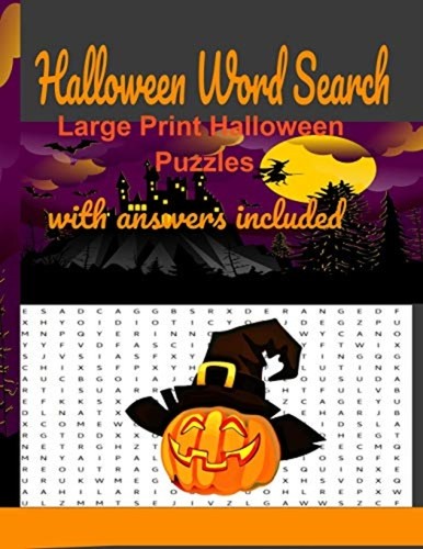 Halloween word search large - word,