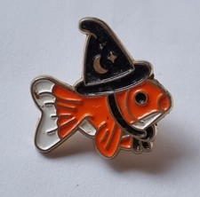 Cute Wizard Fish Pin Badge