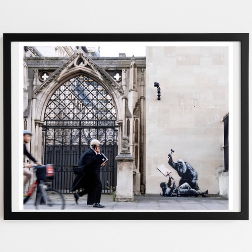 Banksy royal courts of - a4,