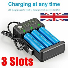 3 Slot Rechargeable 18650