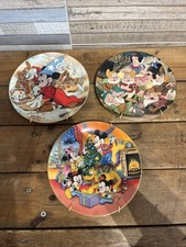 Disney Collectable Decorative Plates X3 Mickey Mouse/Snow White