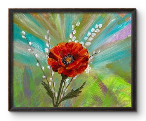 Red poppies with - with, accent